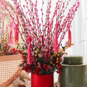 5-Pack Pink Pussy Willow Cuttings, 8-10 Inches, Rooting Ready, Flowering Willow Plant Live, Pussy Willow Tree Live Plant