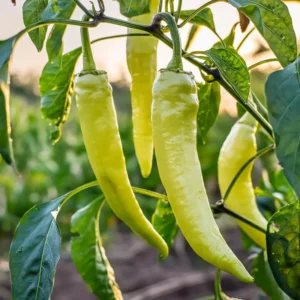 50 Pepper Seeds for Planting Outdoors, High Germination Rate, Non GMO, Heirloom Seeds - Sweet Banana Seeds