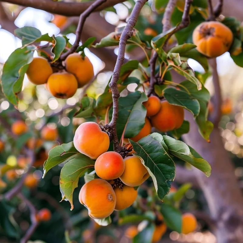 2 American Persimmon Trees - 18-24" Tall Live Plants - Cold-Hardy Native Common Persimmon Fruit Trees - Diospyros Virginiana - (2 Pack)