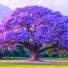 Combo 2 Jacaranda Mimosifolia Treess Live Plants in 4 Inches Pot, 8-10 Inches Height, Blue Purple Jacaranda Treess