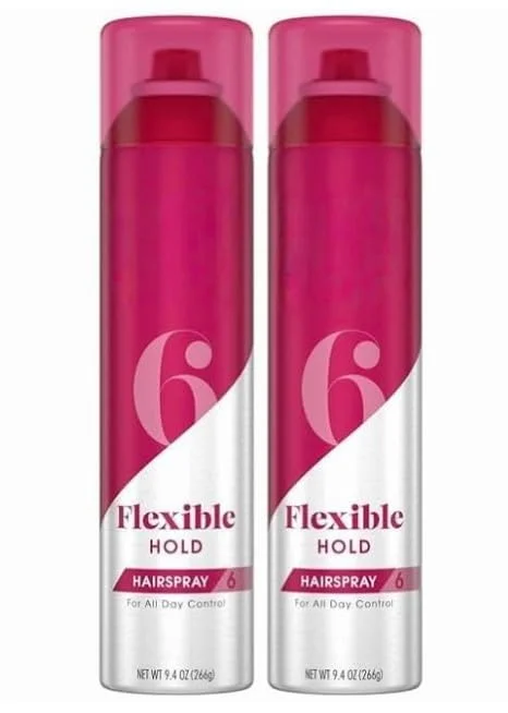 Hairspray for Women and Men, Flexible Hold - Anti-Frizz Hair Products, Hair Finishing Spray, Anti-Humidity Spray for Hair, 9.4 Oz (Pack of 2)
