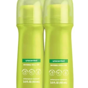 Antiperspirant and Deodorant for Women and Men, Invisible Roll-on, Unscented, 3.5 oz, Pack of 2